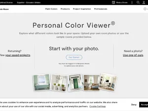 Benjamin Moore Personal Color Viewer screenshot