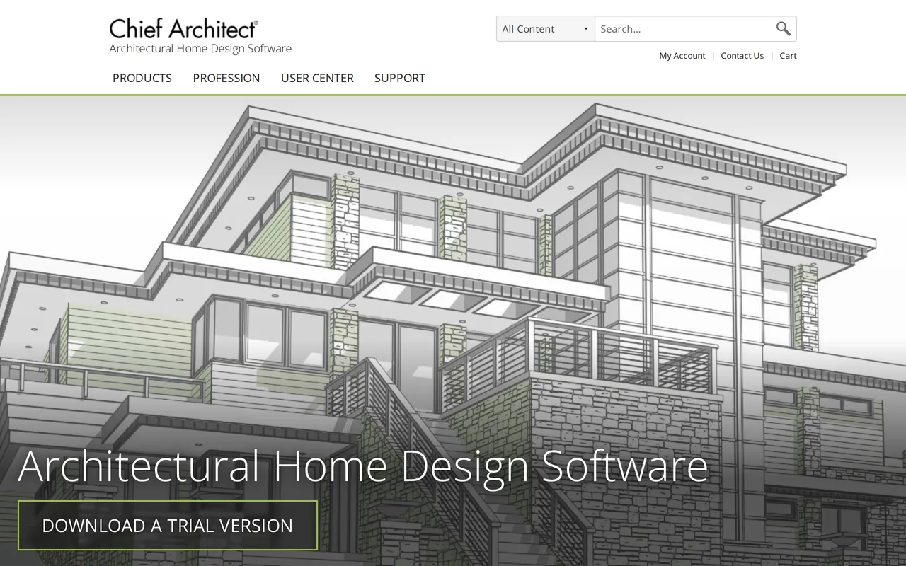 Chief Architect / Home Designer home page screenshot