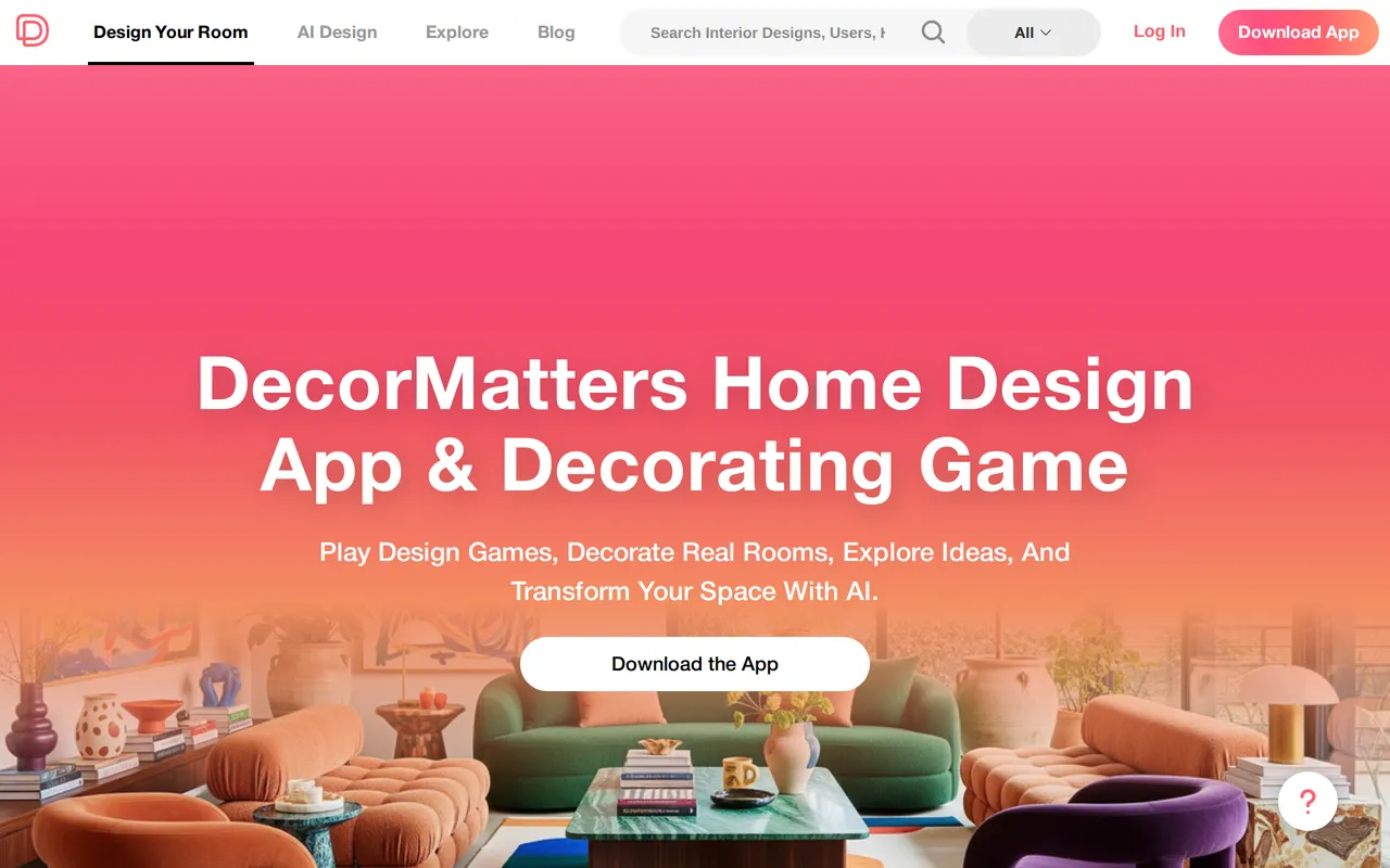 DecorMatters home page screenshot