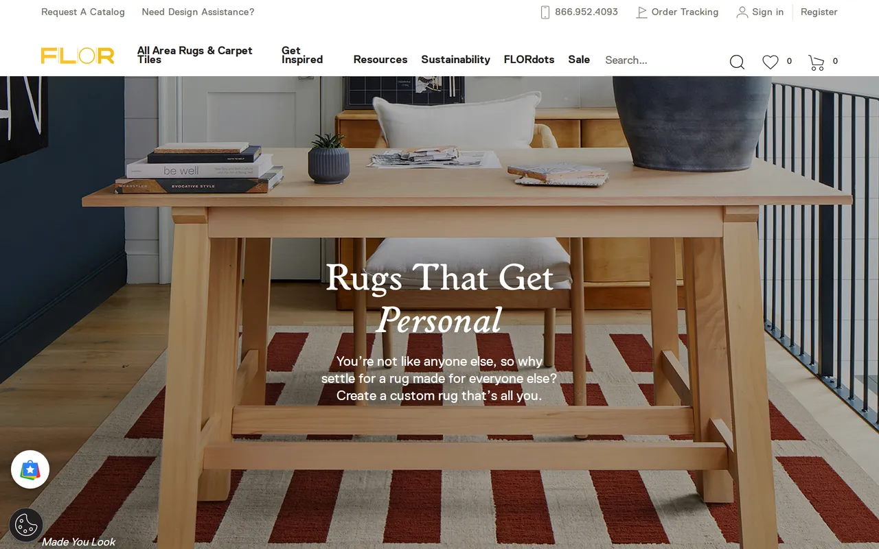 FLOR Design Studio home page screenshot