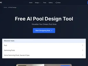 HomeGPT AI Pool Design screenshot