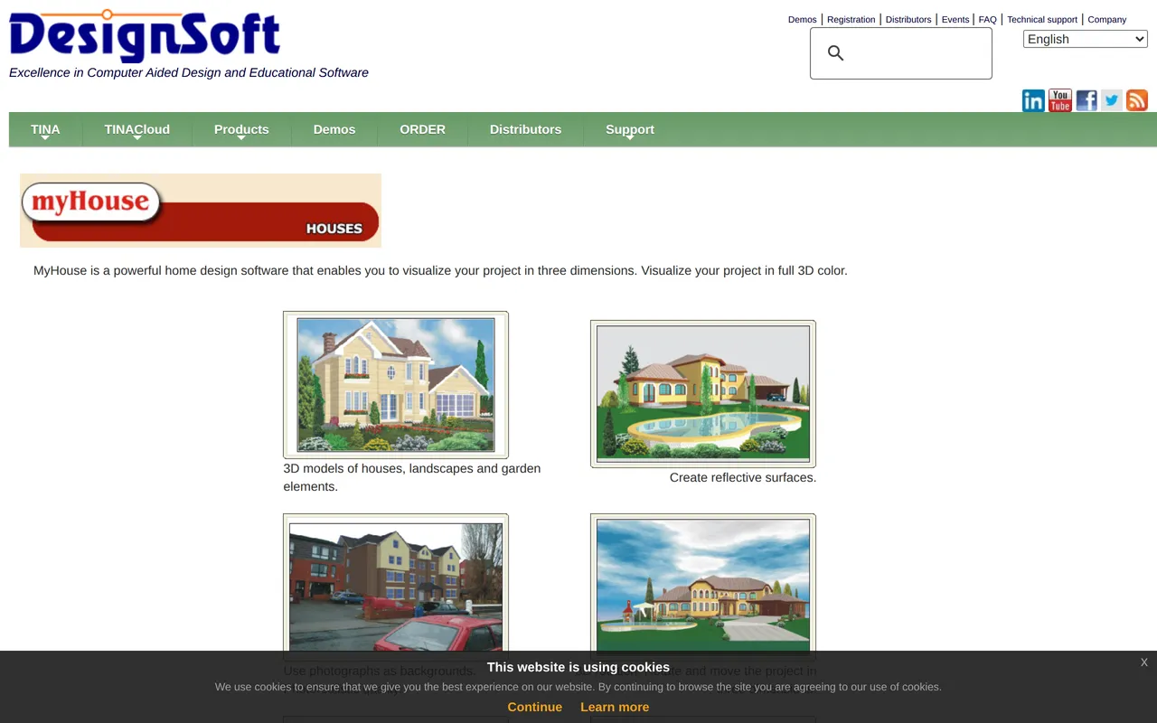 myHouse home page screenshot