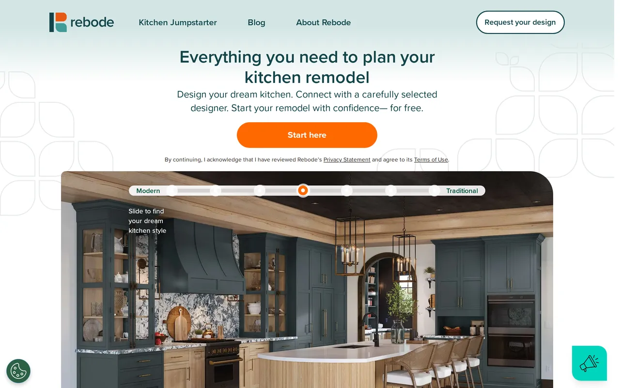 Rebode Jumpstarter home page screenshot