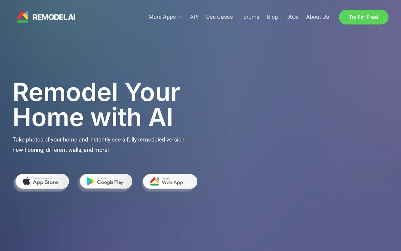 Remodel AI home page screenshot