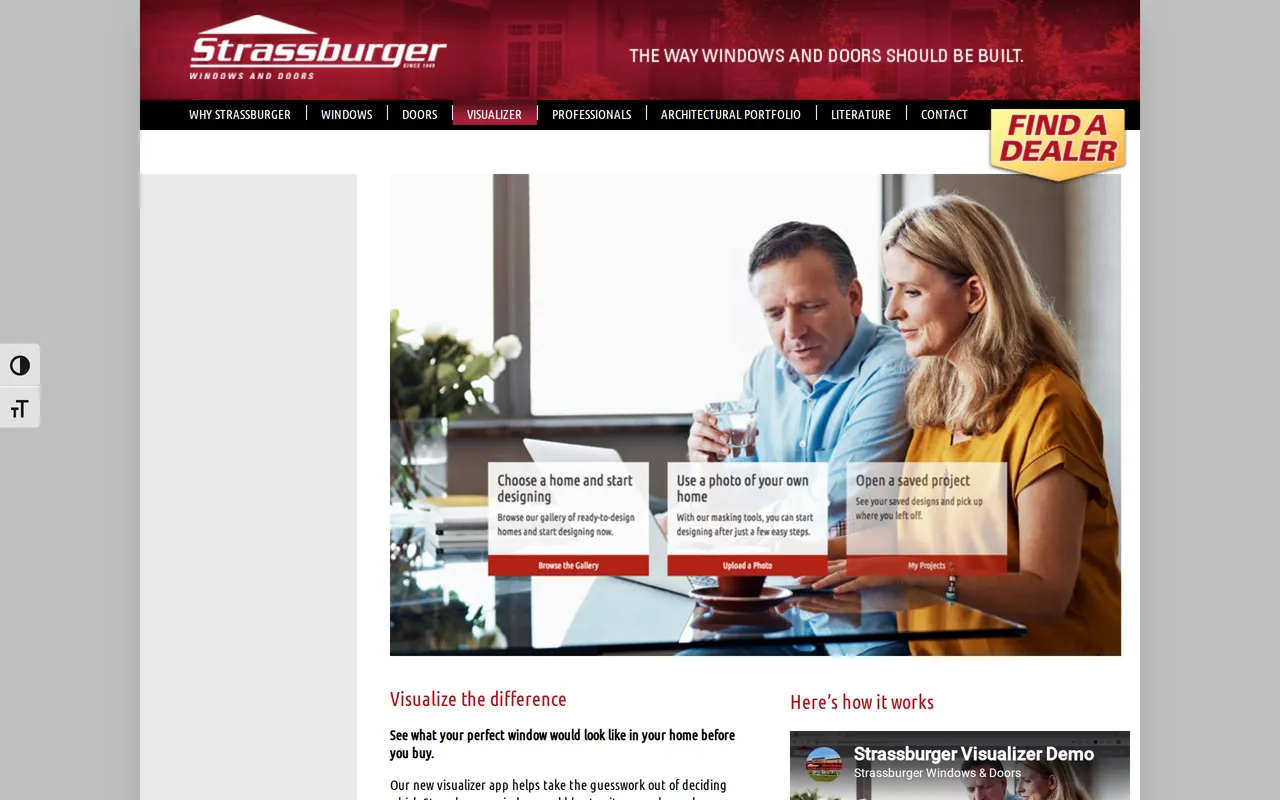 Strassburger Windows Visualizer home page screenshot