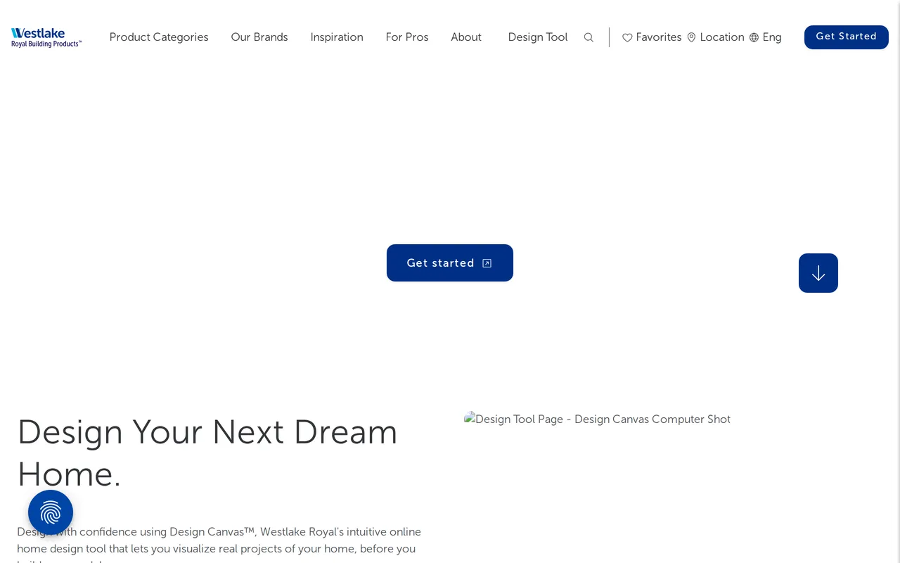 Westlake Royal Design Canvas home page screenshot