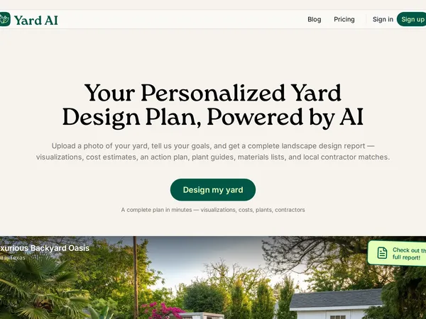 Yard AI screenshot